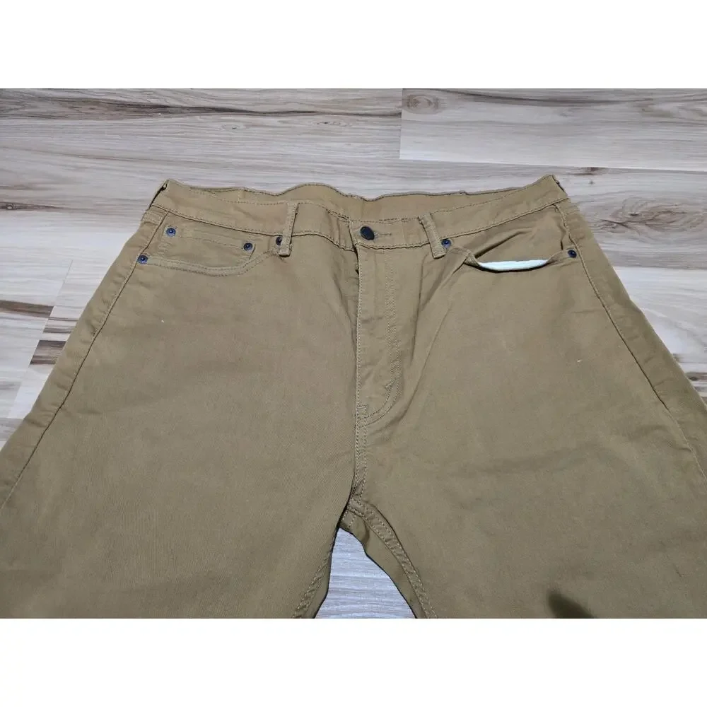 Levi’s 505 Regular Fit Jeans Mens 38x29 Tan / Khaki Straight Color Denim